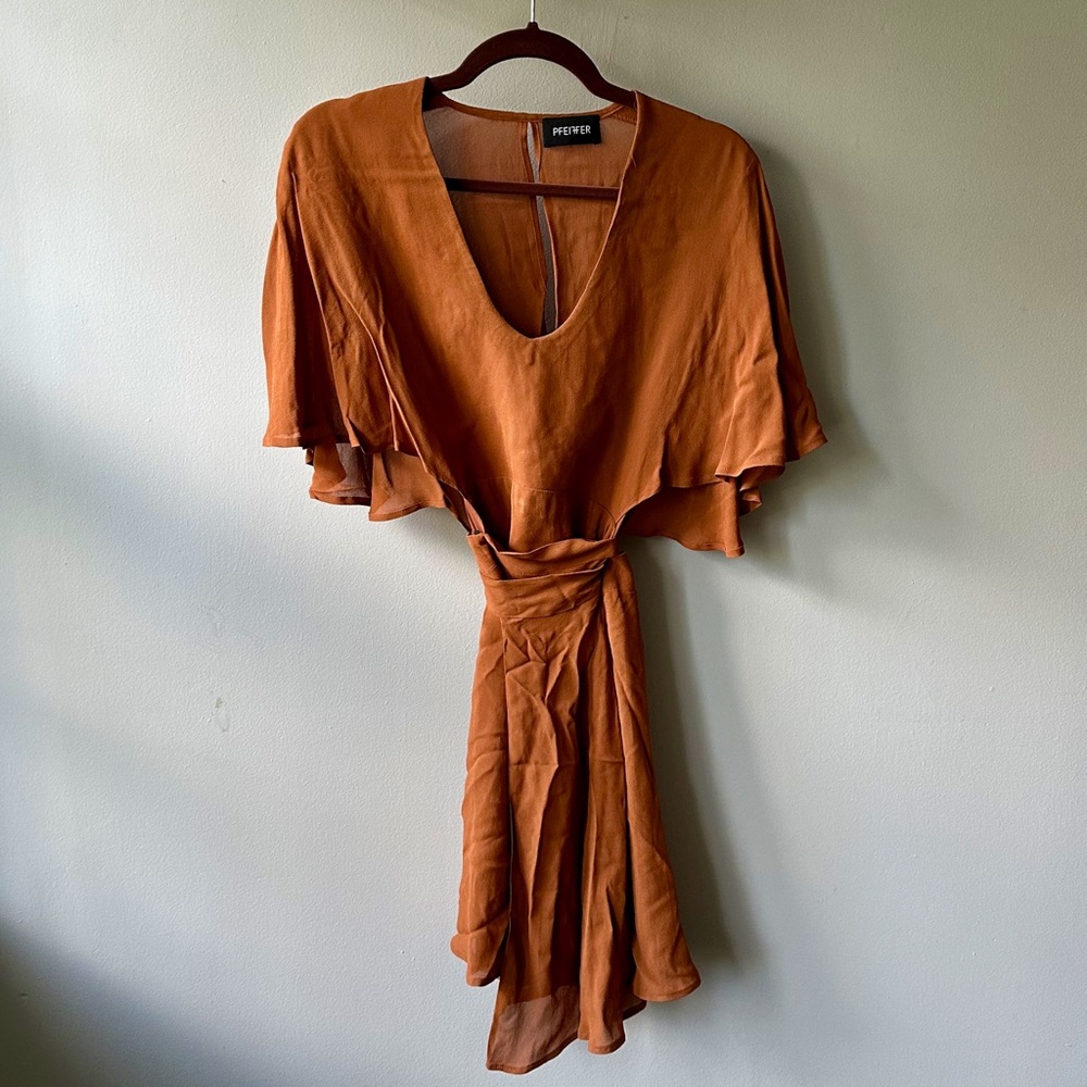 Pfieffer Orange Wrap Dress - XS